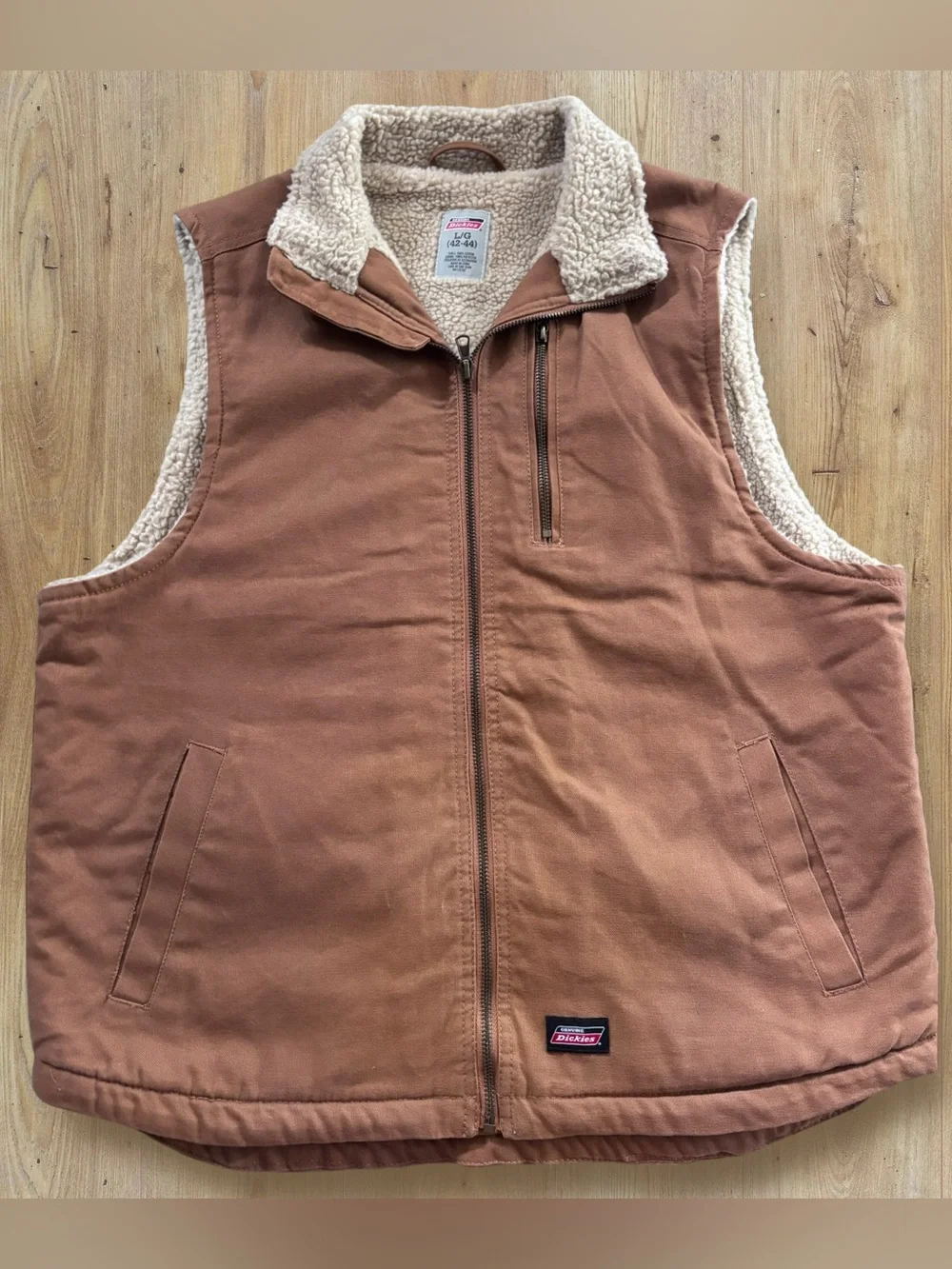 Dickies Sherpa-Lined Workwear Duck Vest Large
